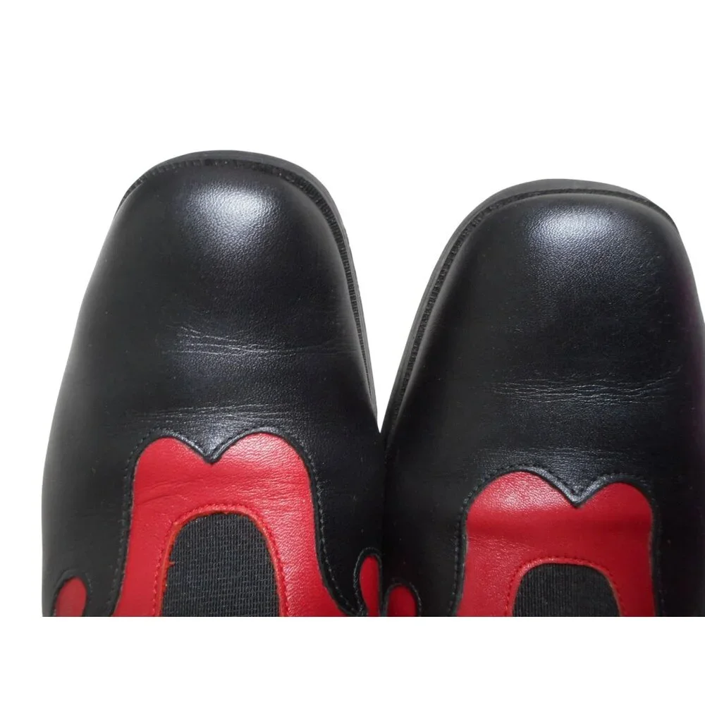 Vintage Siamanto red black western style Pump Size 8 M 2 1/4 inch heel - Picture 7 of 10